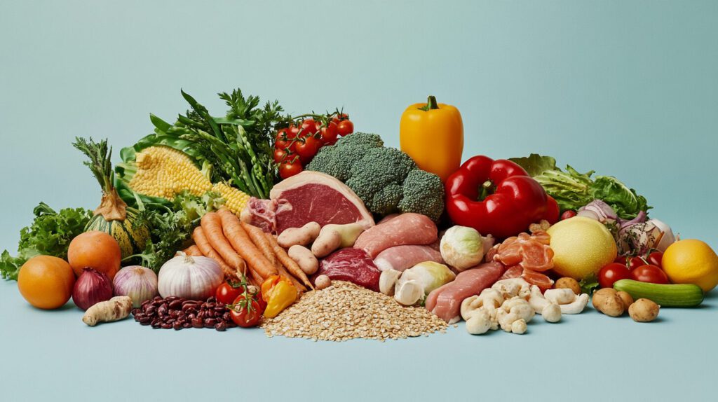 Muskelaufbau Ernährungsplan Fleisch, und Gemüse